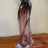 Vase en verre torsadé