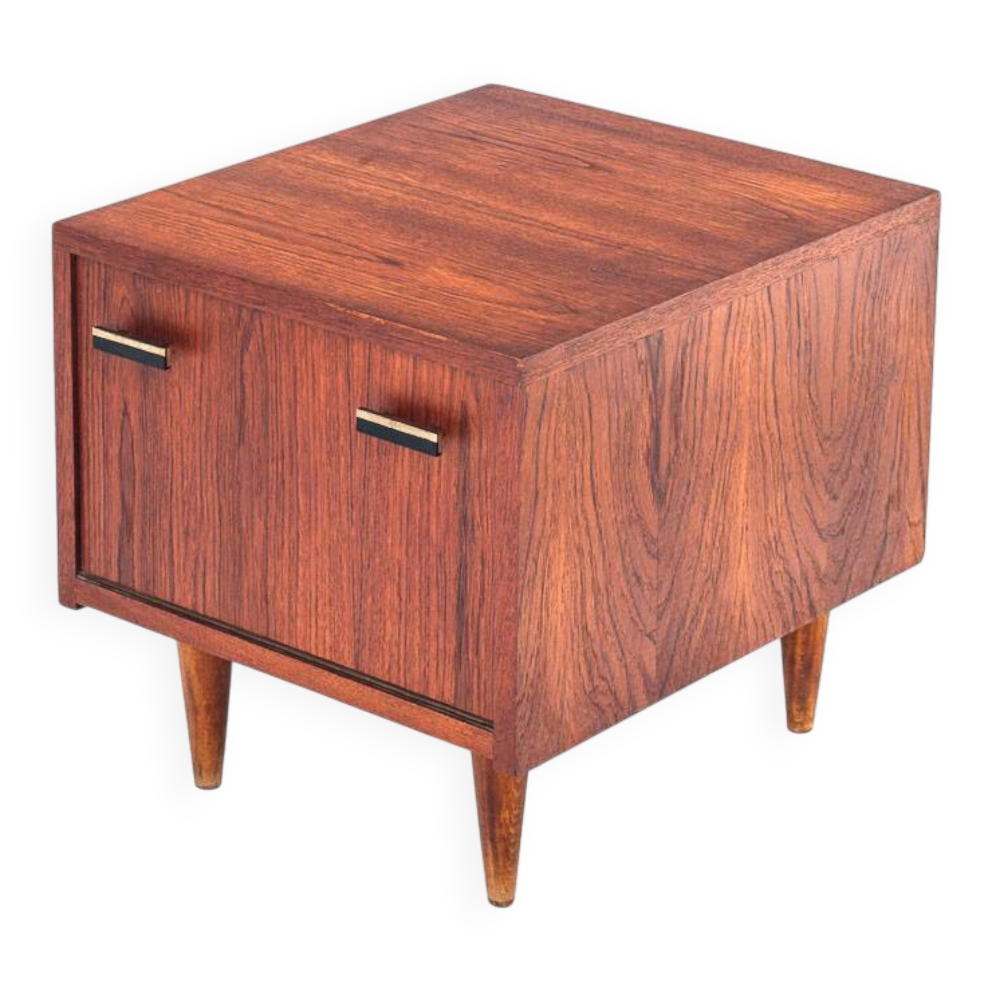 Vintage teak bedside table in Scandinavian style - France, 1960s