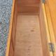 Vintage 1950s oak chest with compass feet