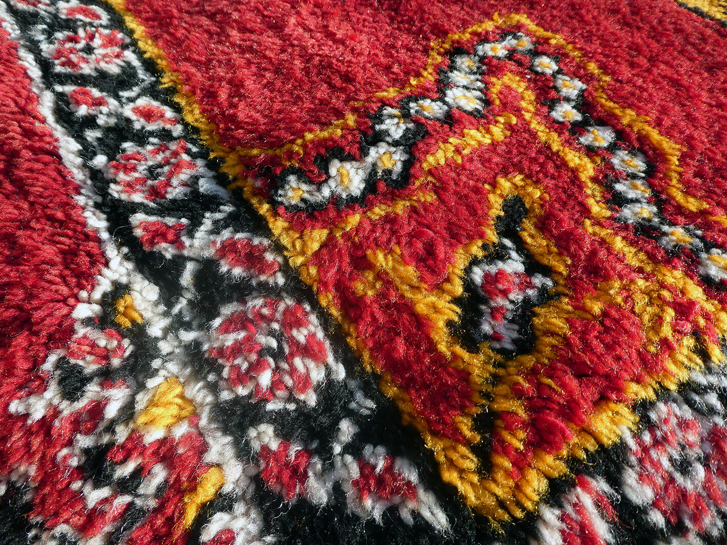 Vintage Moroccan Berber carpet Boujaad by Khenifra XXL 352x174 cm