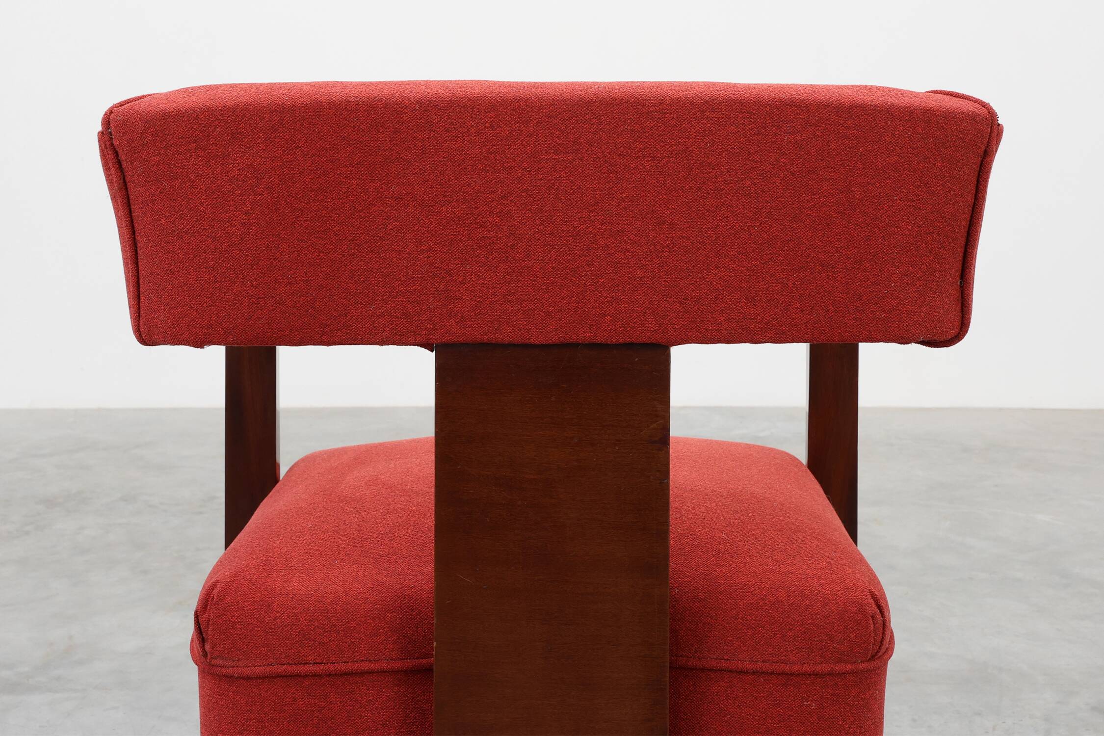 Art Deco red Reupholstered Chair, Belgium ca. 1920