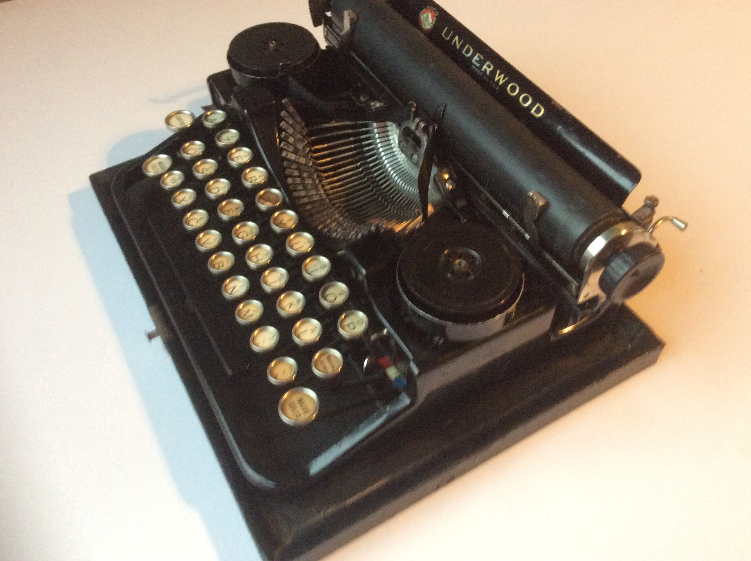 Typewriter Underwood portable Elliott - Fisher 3 Bank