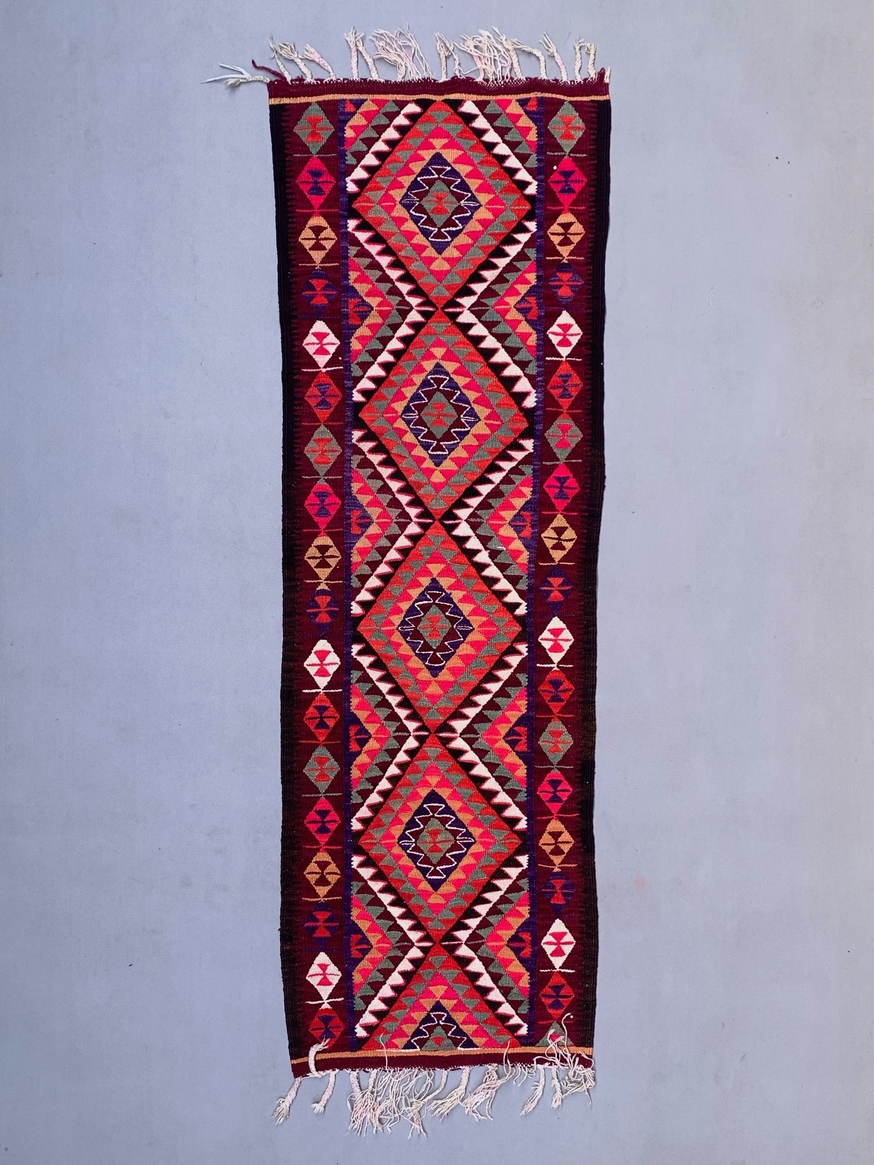 Old turkish kilim runner 275x90 cm