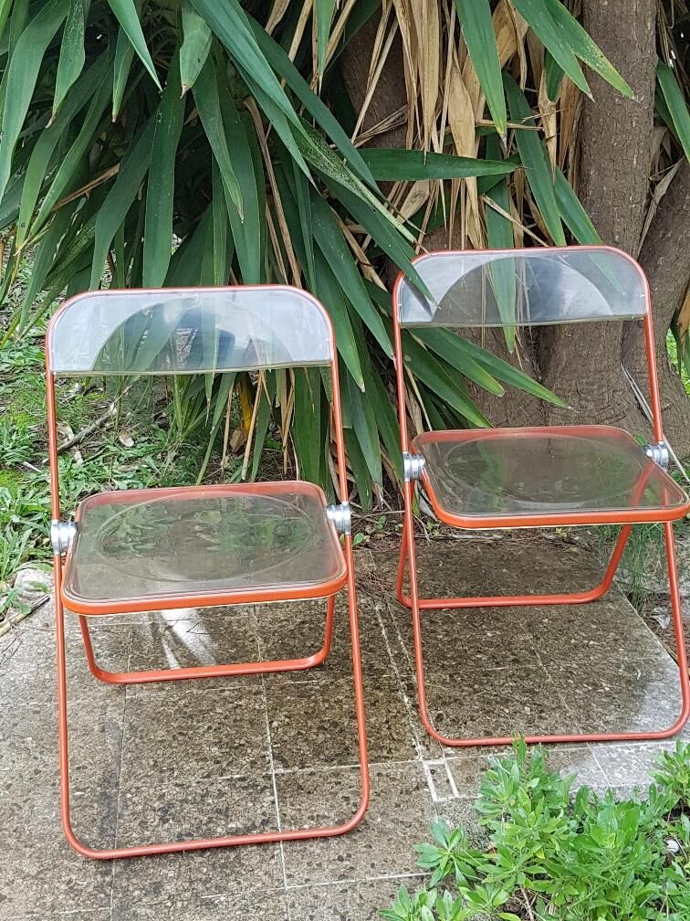 Pair of Plia chairs Giancarlo Piretti for Castelli