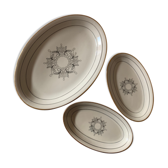 3 vintage porcelain raviers sacked Charles Ahrenfeldt