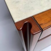 Italian Dry Bar attributed to Angelo Mangiarotti for Molteni in Wood and Marble, 1960s