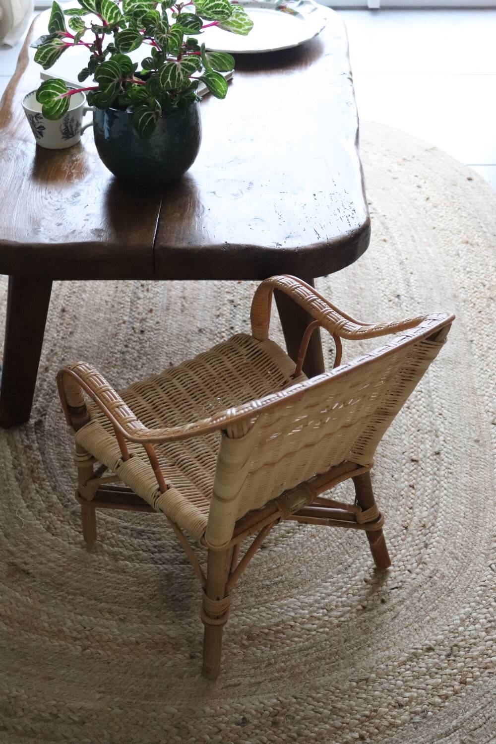 Children's rattan armchair