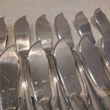 6 silver-plated fish forks and 6 fish knives by Ercuis Valencay
