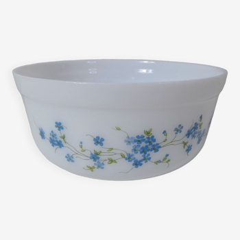 Arcopal salad bowl vintage model forget-me-not