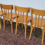 Set of 4 vintage restaurant bistro chairs - 1950s