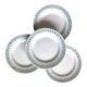 Set of 4 Terre de Fer Digoin-Sarreguemines flat plates, Ypres model