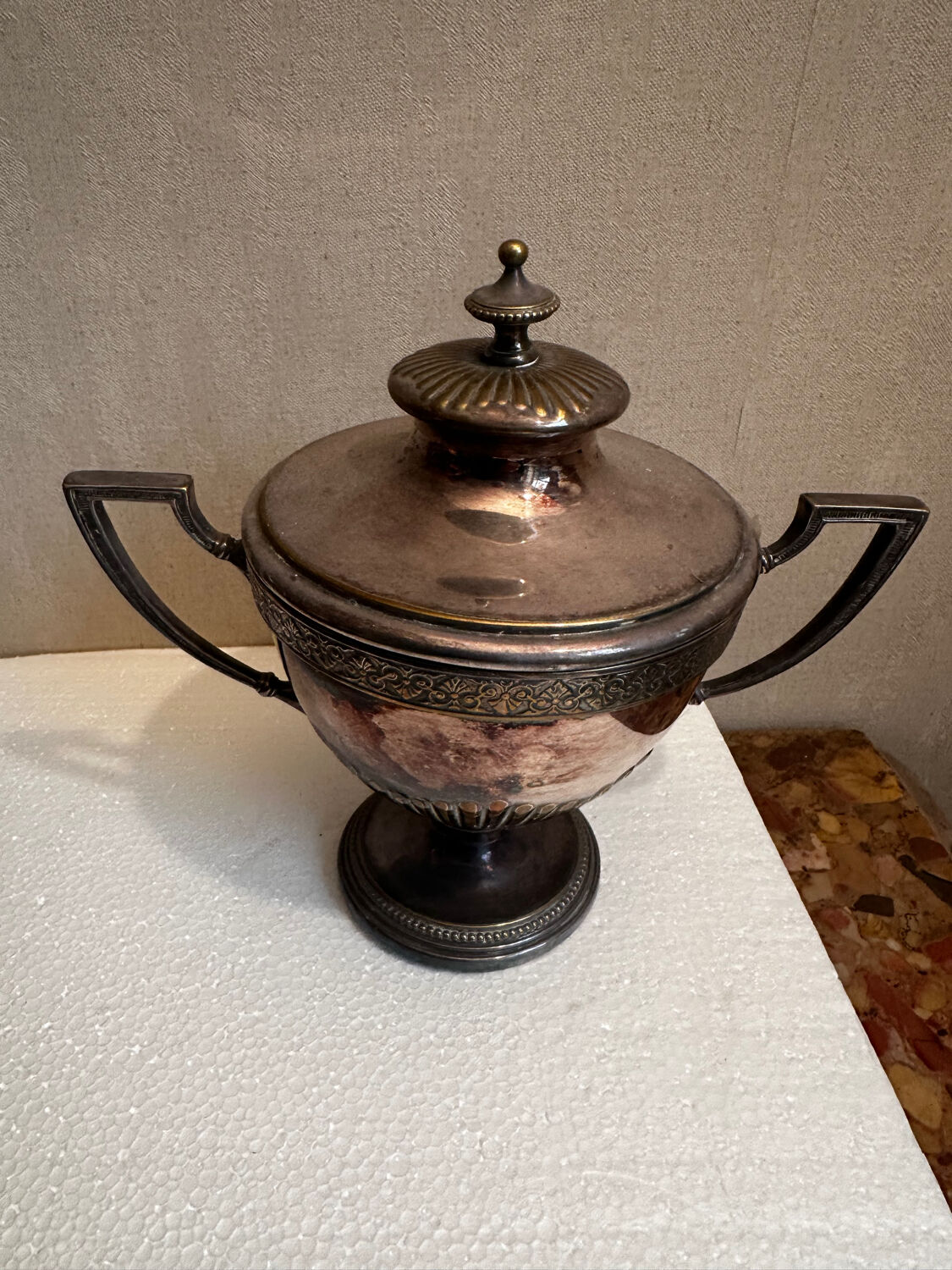 WMF antique silver-plated tea and coffee service AS Alpacca + tray – deb