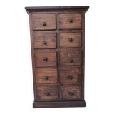 Ancien meuble de métier chiffonnier 8 tiroirs