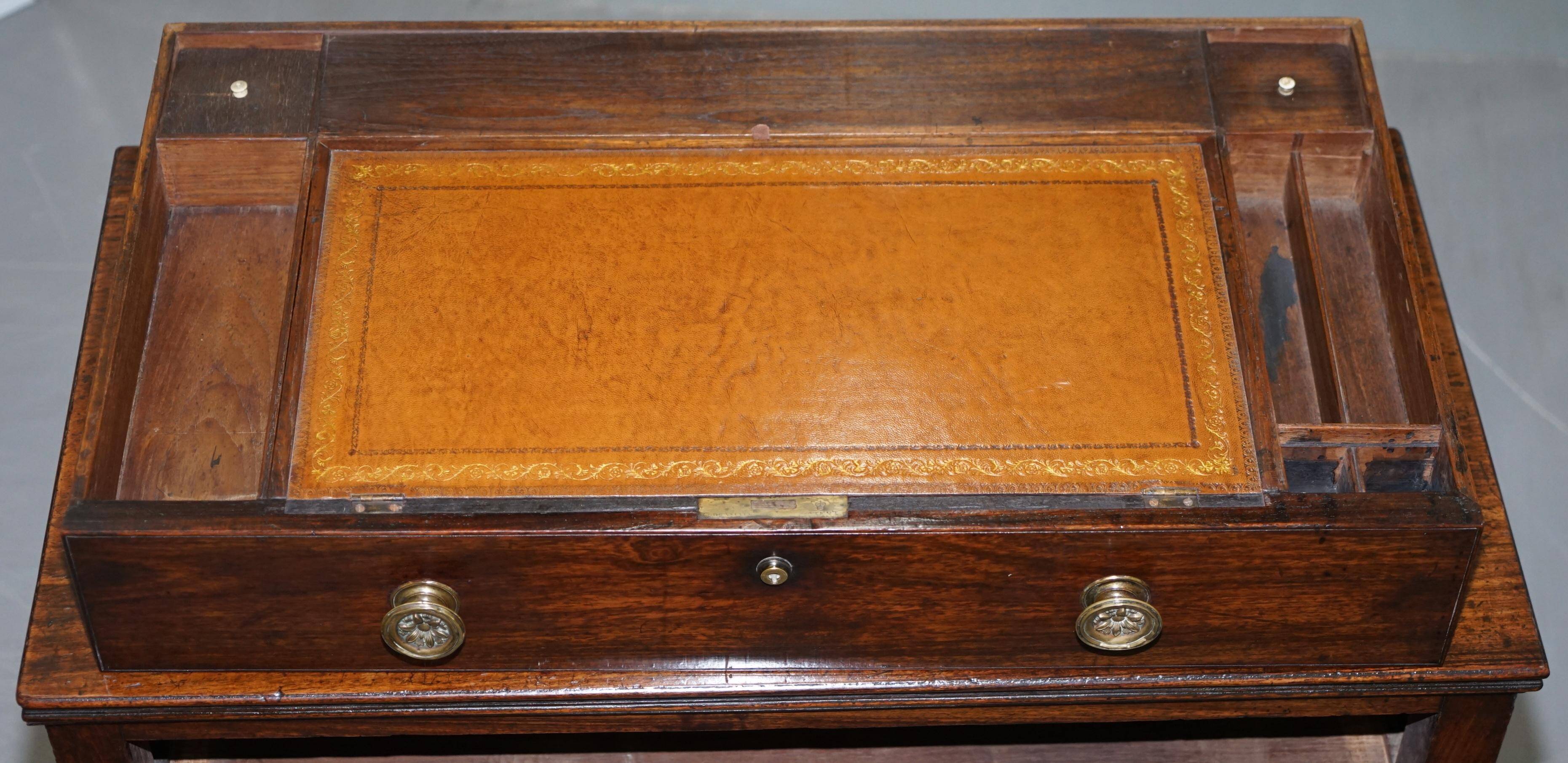 Library secretary George III in Cuban mahogany by Gillows, circa 1790.