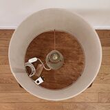 Stoneware and woven jute lamp