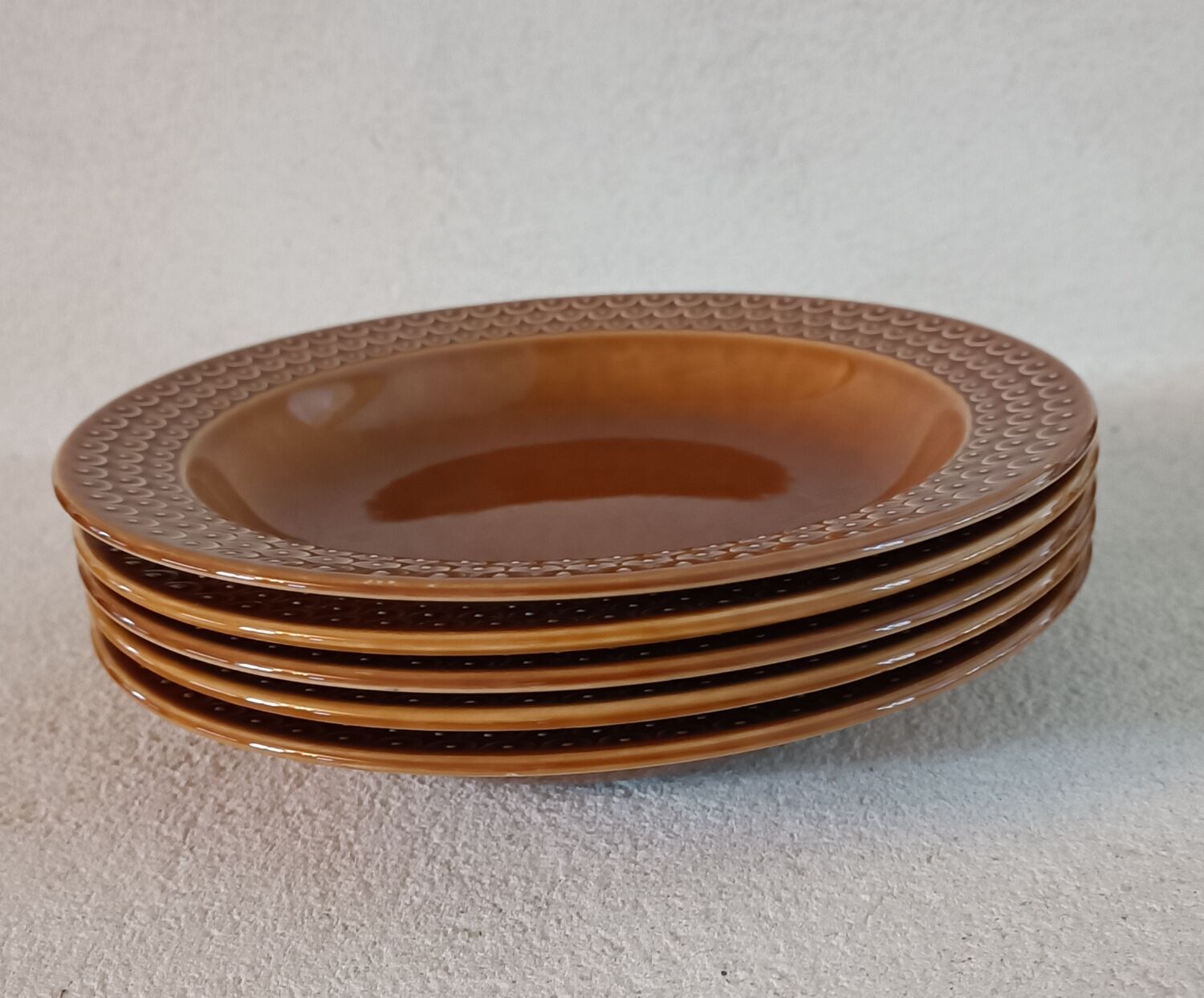 Set of 6 earthenware plates Made in Italy