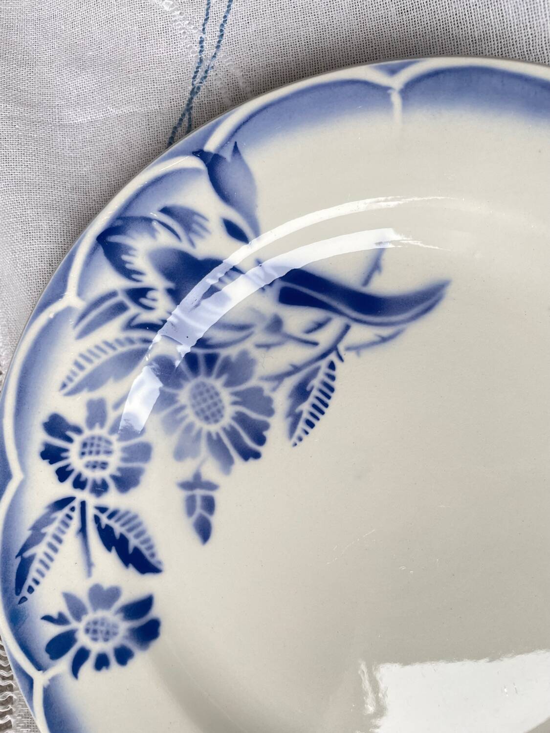 6 dessert plates Sarreguemines Digoin Model André