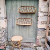 Rattan shelf