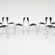 Chaises de salle à manger 'Butterfly' Arne Jacobsen 3107 Fritz Hansen Danemark 1967