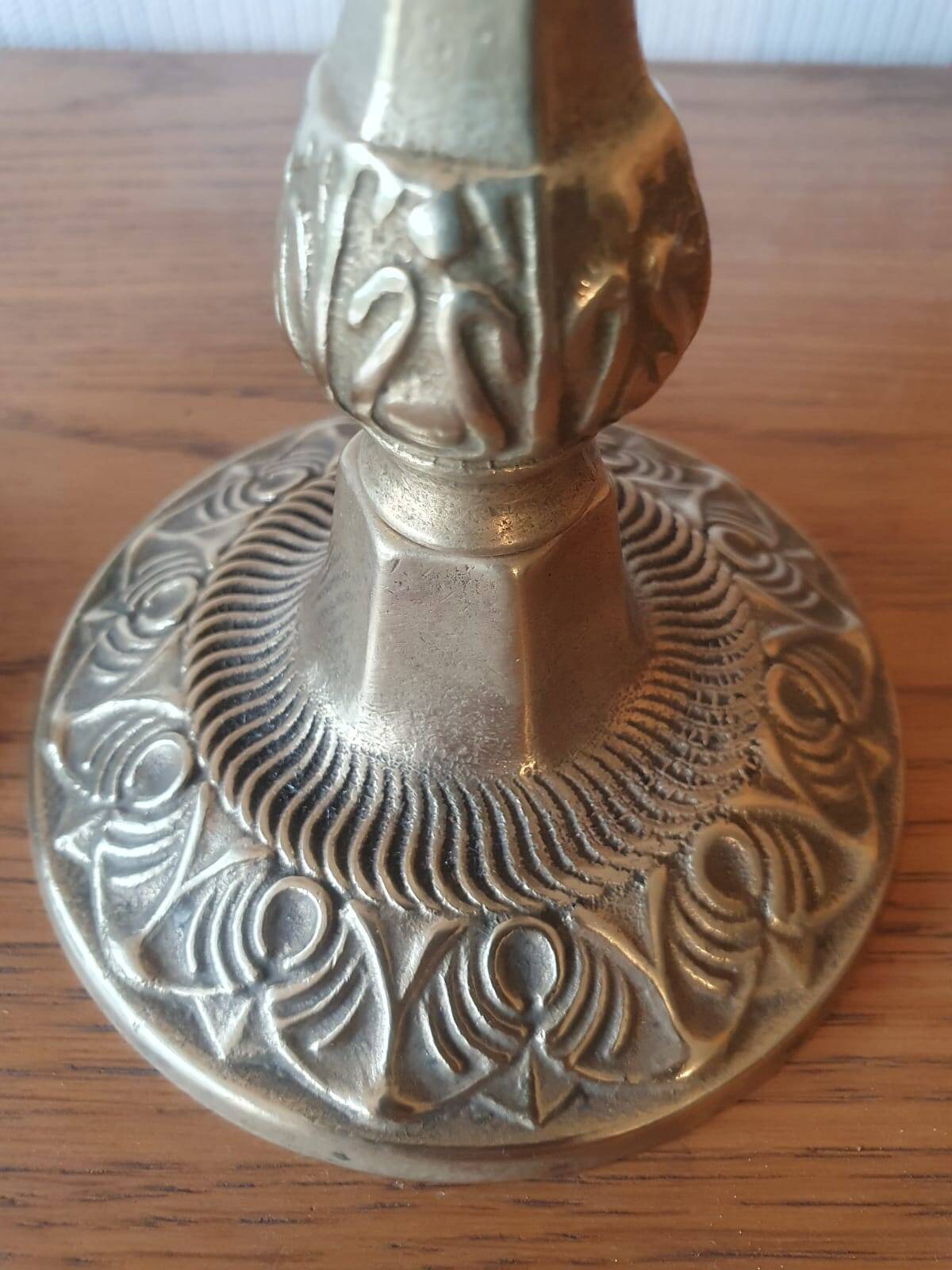 Pair of bronze candlesticks