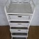 Rare chest of drawers 5 drawers in white bamboo rattan vintage 1970s