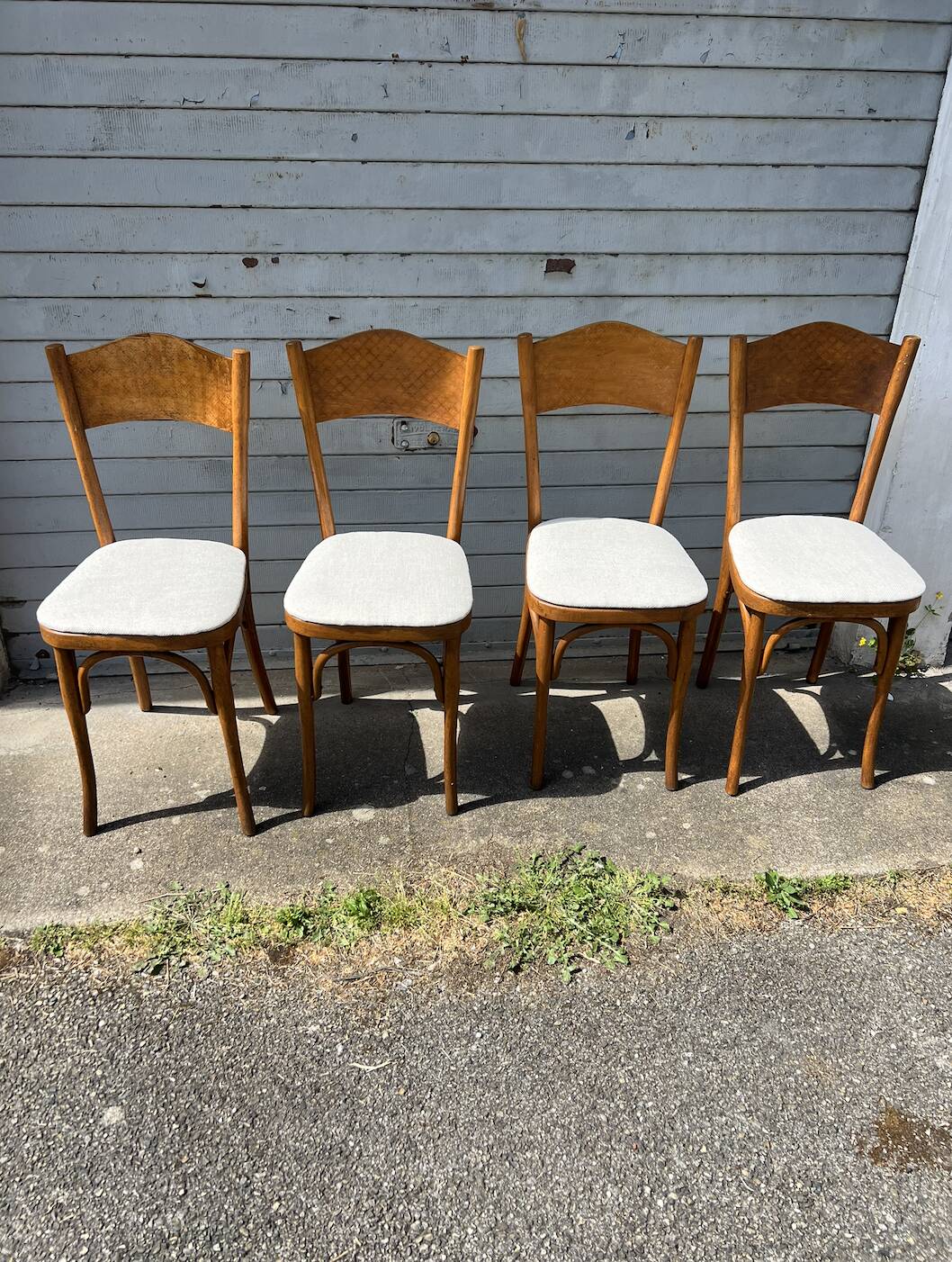 4 chaises bistrot vintage restaurées