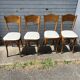 4 chaises bistrot vintage restaurées