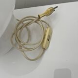 Vintage Murano Italy mushroom lamp with glossy white spiral decoration