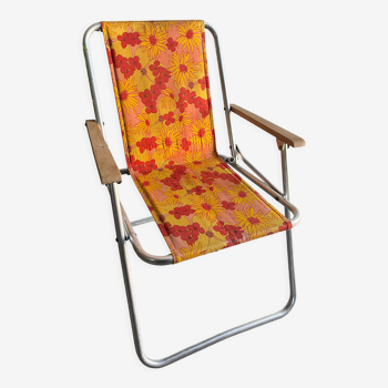 Chaise de camping vintage