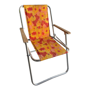Chaise de camping vintage