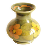 Small Earthenware Vase MBFA Pornic Model Candice — Painted Floral Decoration