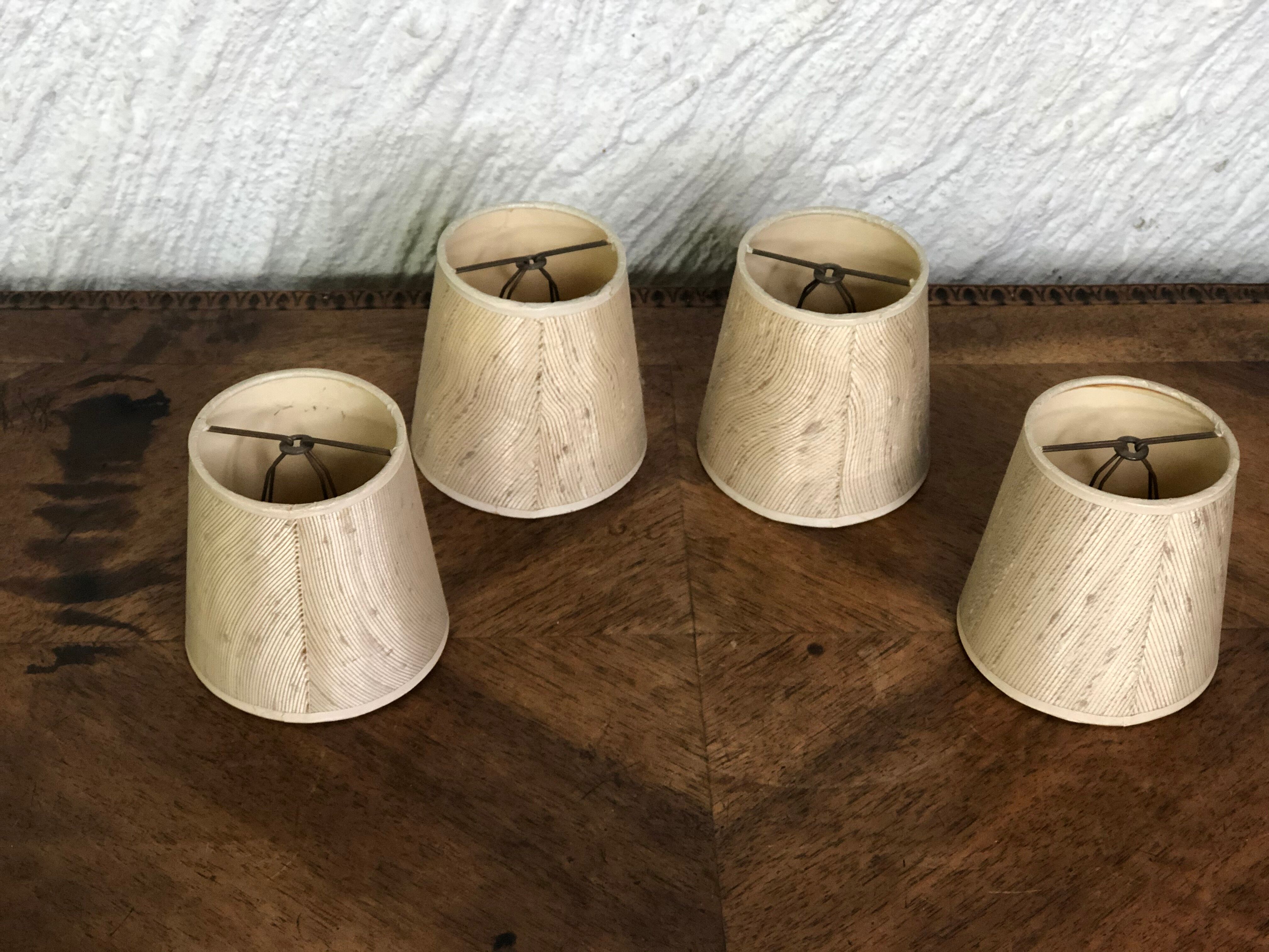 Lot de 4 petits abat jours à pince