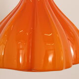Suspension vintage en verre orange par Peill et Putzler 1960