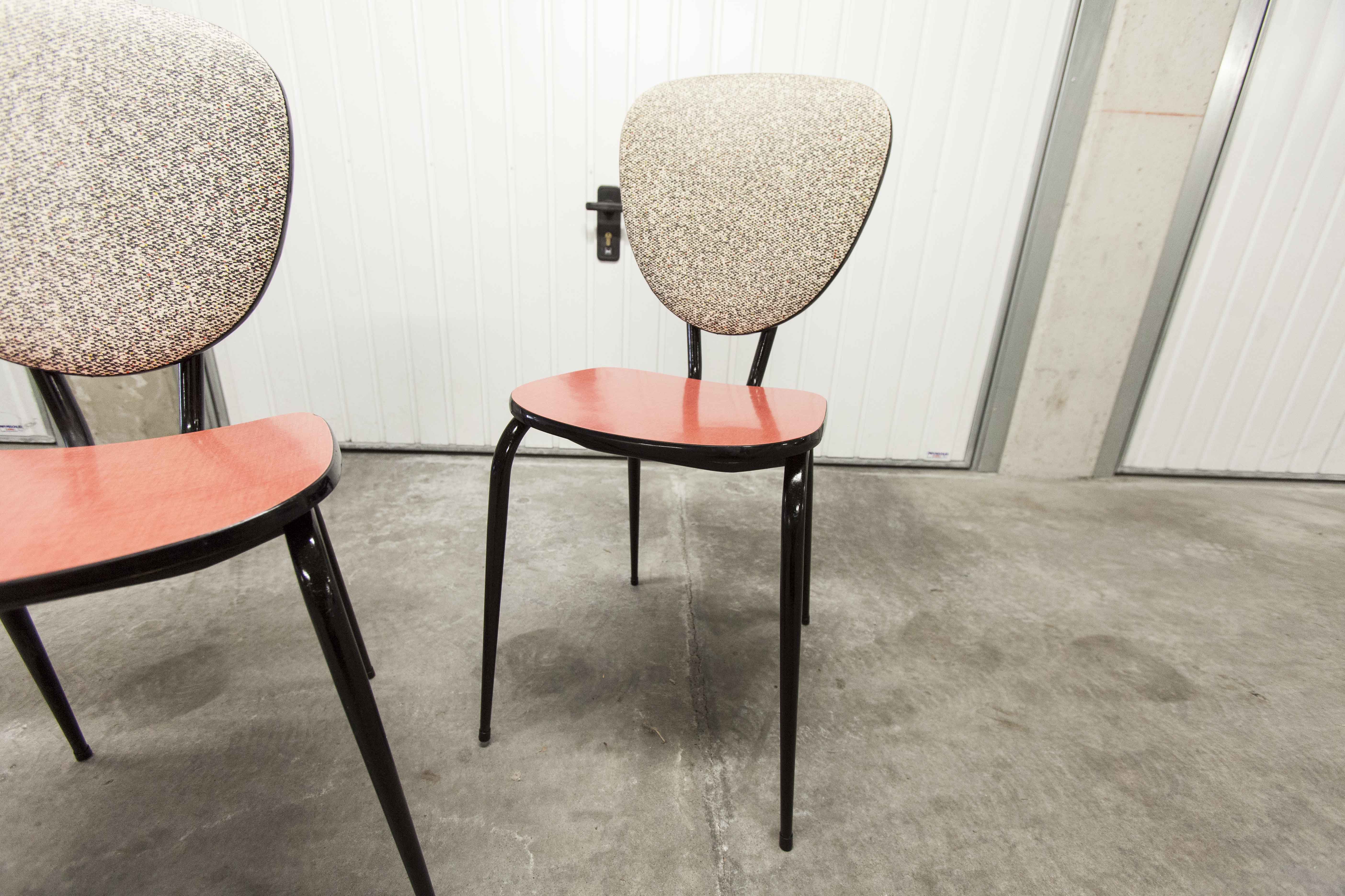 Pair of restored formica chairs 70