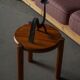 Modern Scandinavian tripod stool from the 20th century with a circular seat, 1970s.