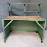 Industrial workbench, work table, desk green