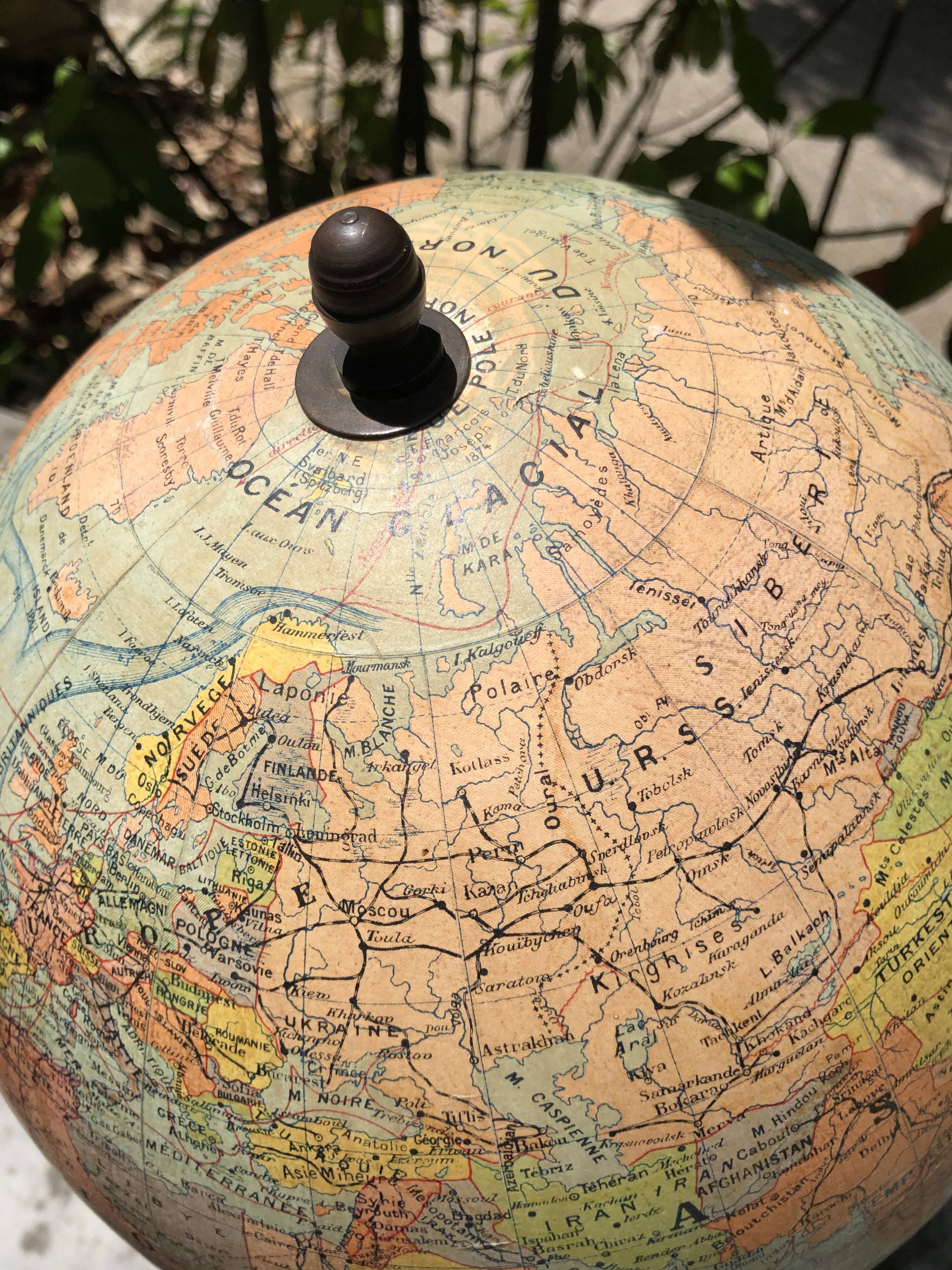 World map world globe nineteenth