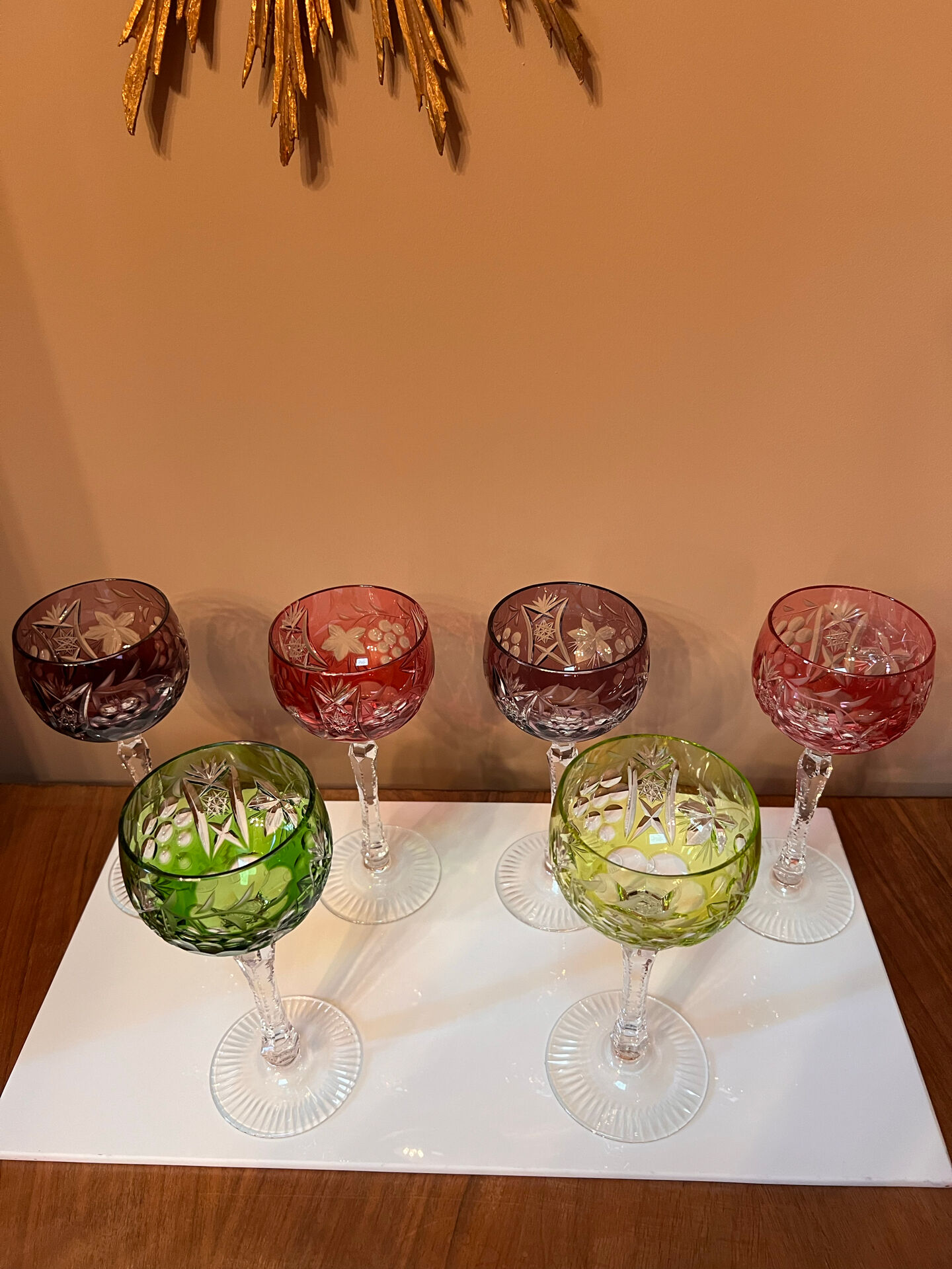 Service de verres à vin en cristal