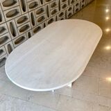 Ligne Roset travertine vintage dining table