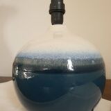 Blue spherical ceramic lamp bases