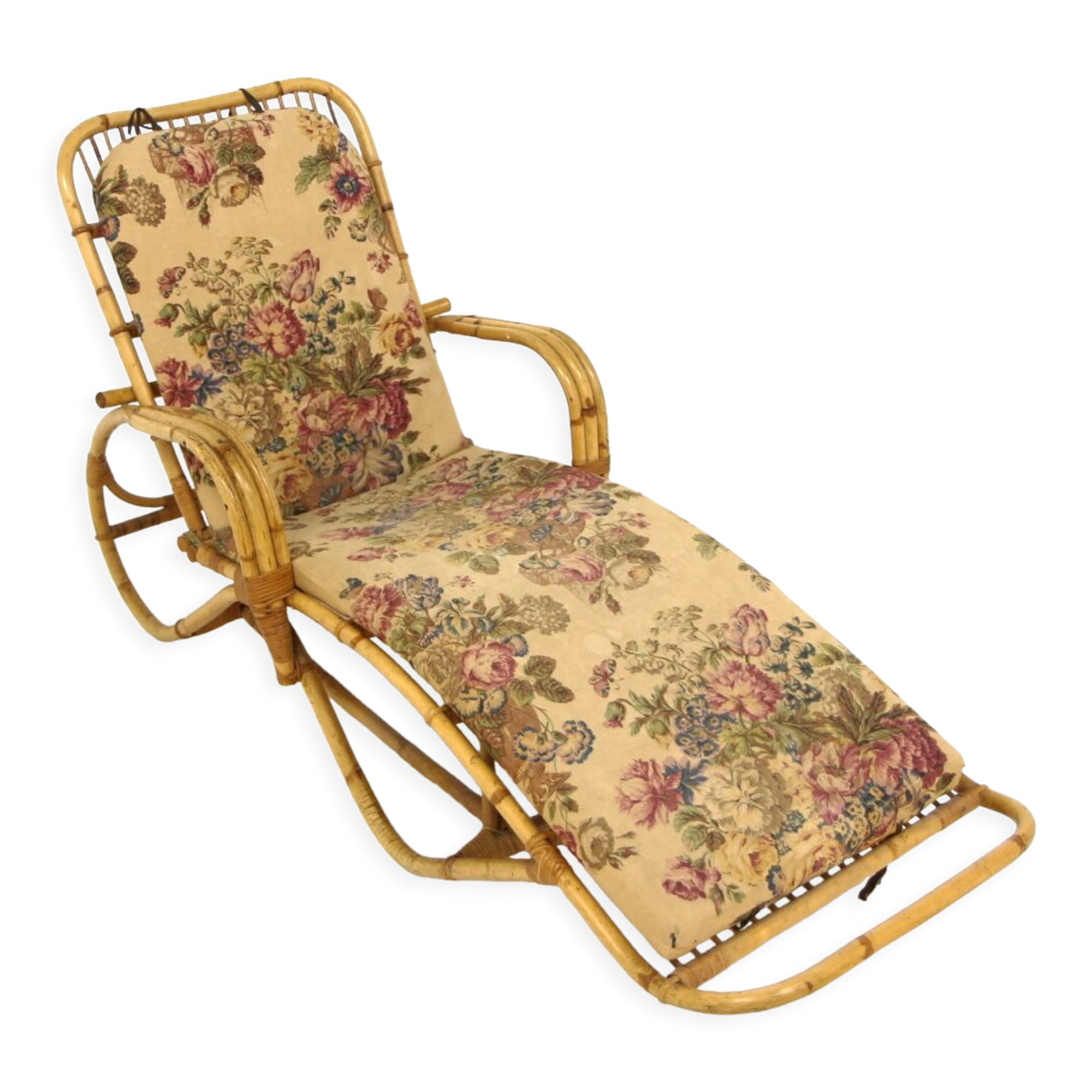 Rattan chaise longue, Sweden, 1960