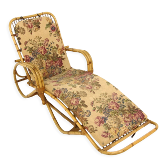 Chaise longue en rotin, Suède, 1960