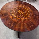 Charles X period gueridon in marquetry.