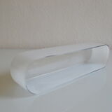 Modernist vase or centerpiece in white glass