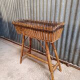 Rattan wicker planter plant holder