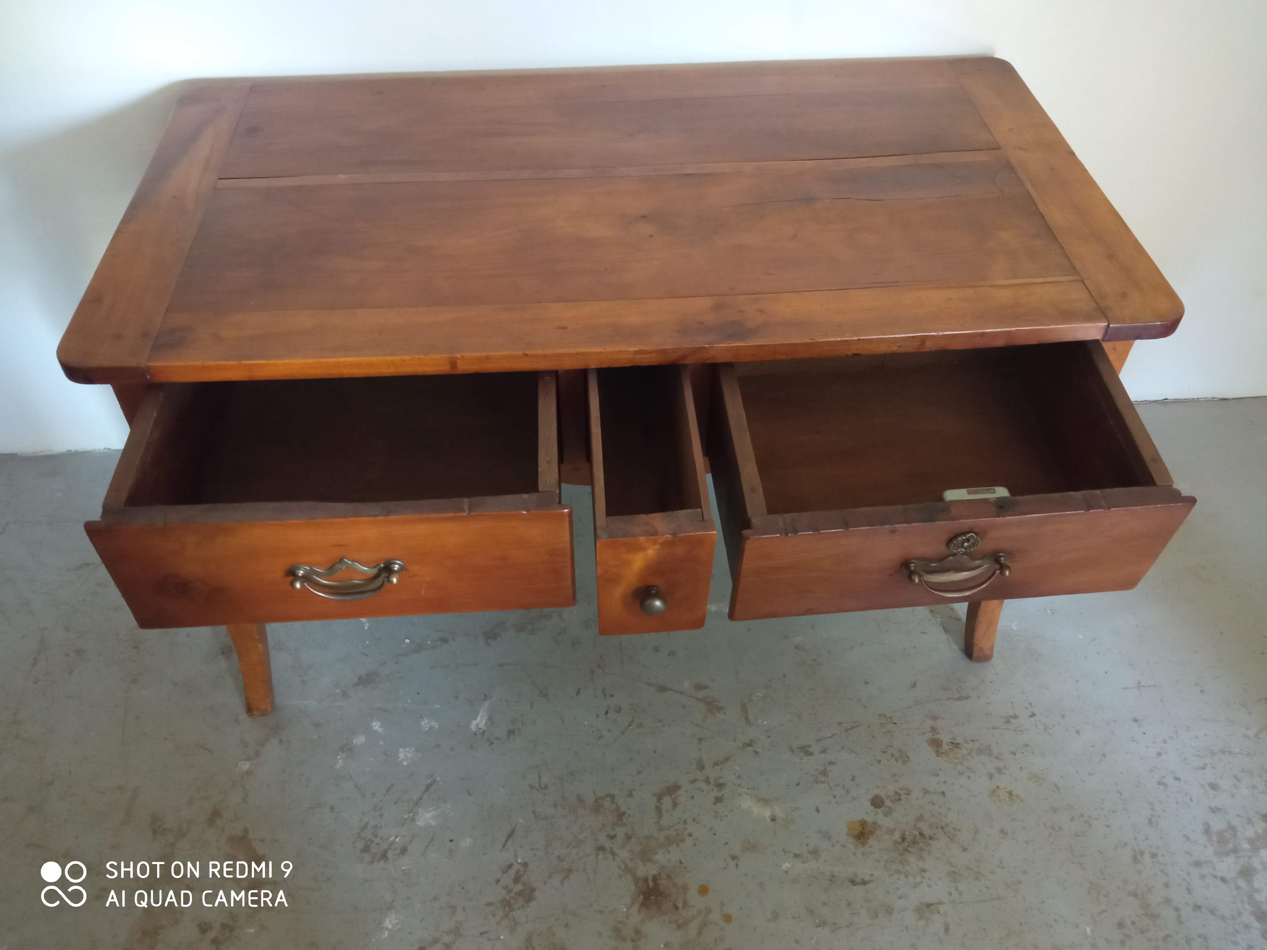 Louis XV desk in cherry brass fittings