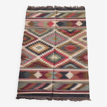 Kilim rug in jute and cotton. 125cm x 195cm