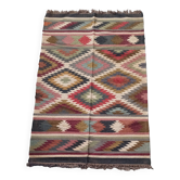 Kilim rug in jute and cotton. 125cm x 195cm