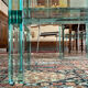 Rectangular glass coffee table, postmodern design — 1980s —