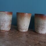 Stoneware cups and glasses from Puisaye by Jean-Pierre Prud'homme